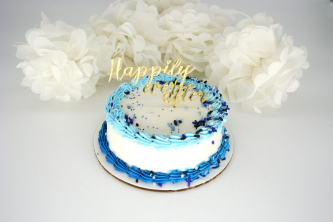 Laser cut cake topper example