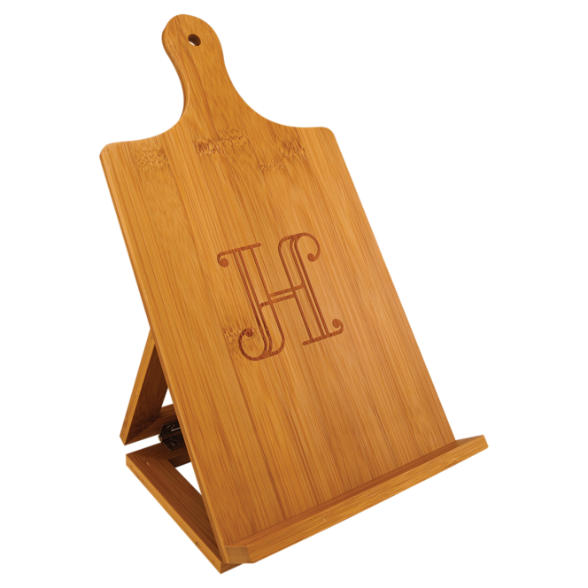example of engraved bamboo easel